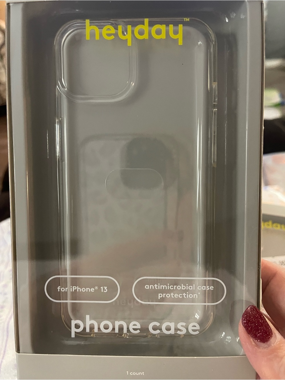 heyday Transparent Clear Phone Case with Yellow Logo